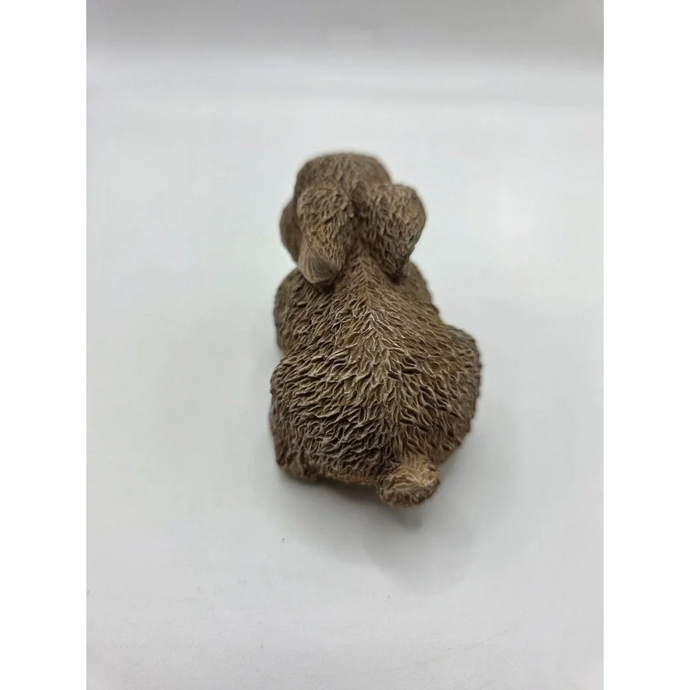 Vintage Tiny Resin Brown‎ Bunny Rabbit Figurine 2